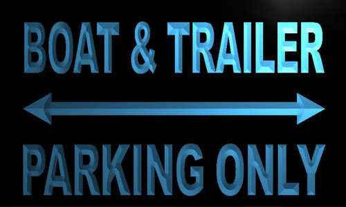 Boat and Trailer Parking Only Neon Light Sign